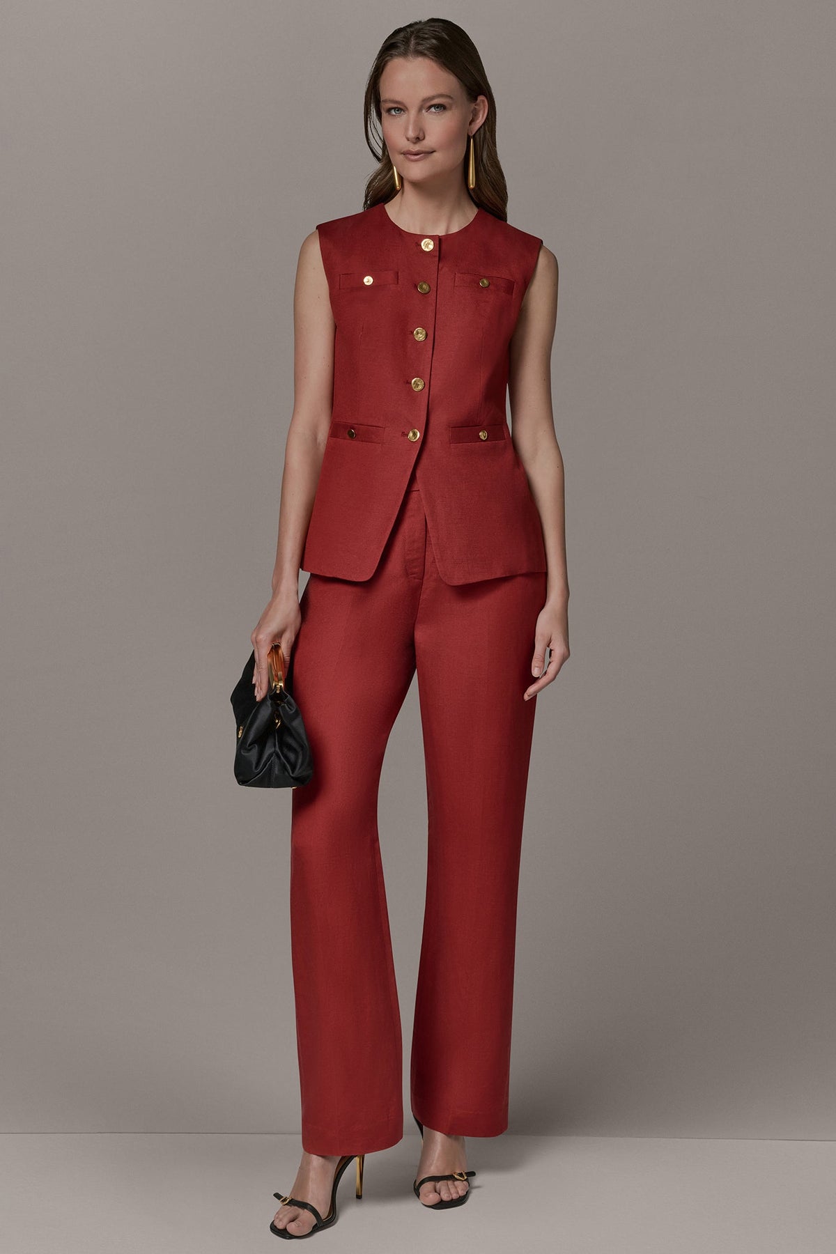 Donna Karan COLLARLESS VEST