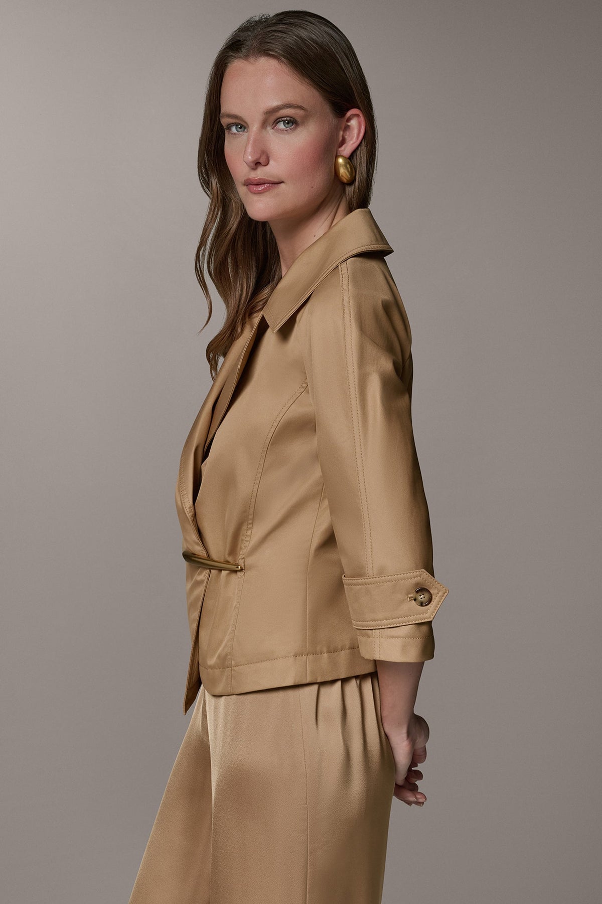 Donna Karan 3/4 SLEEVE WRAP JACKET