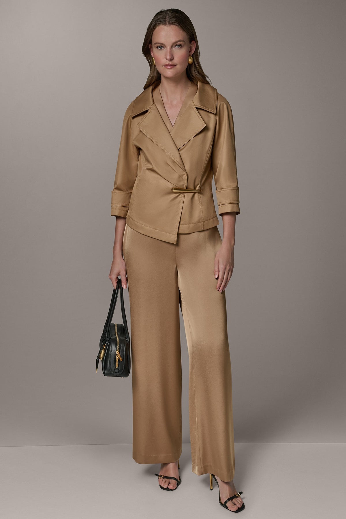 Donna Karan 3/4 SLEEVE WRAP JACKET