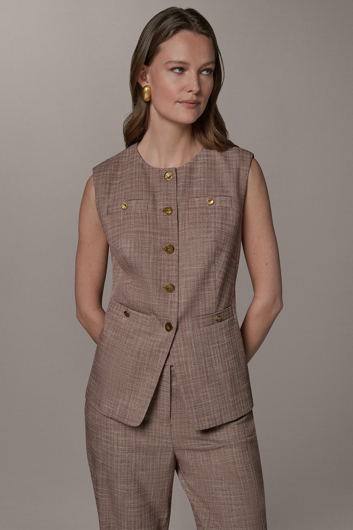 Donna Karan SLEEVELESS SUIT VEST