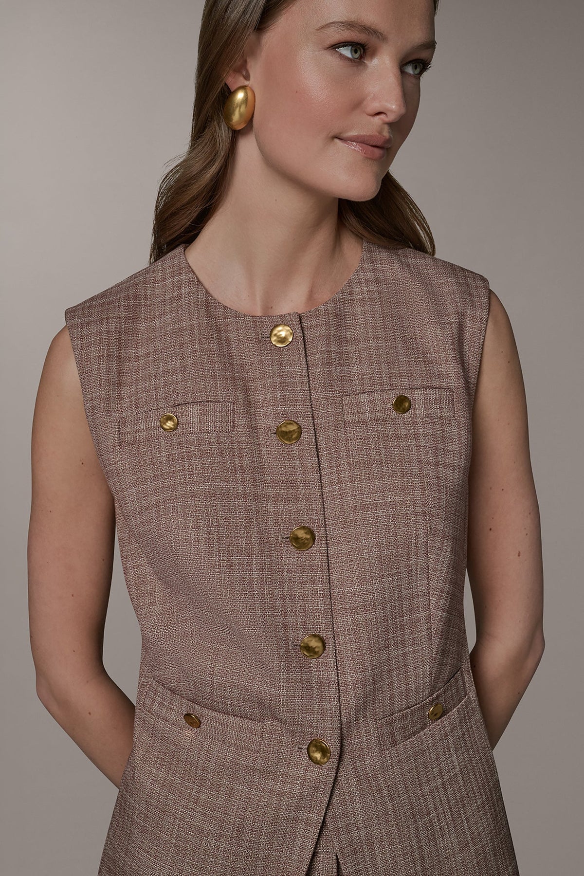 Donna Karan SLEEVELESS SUIT VEST