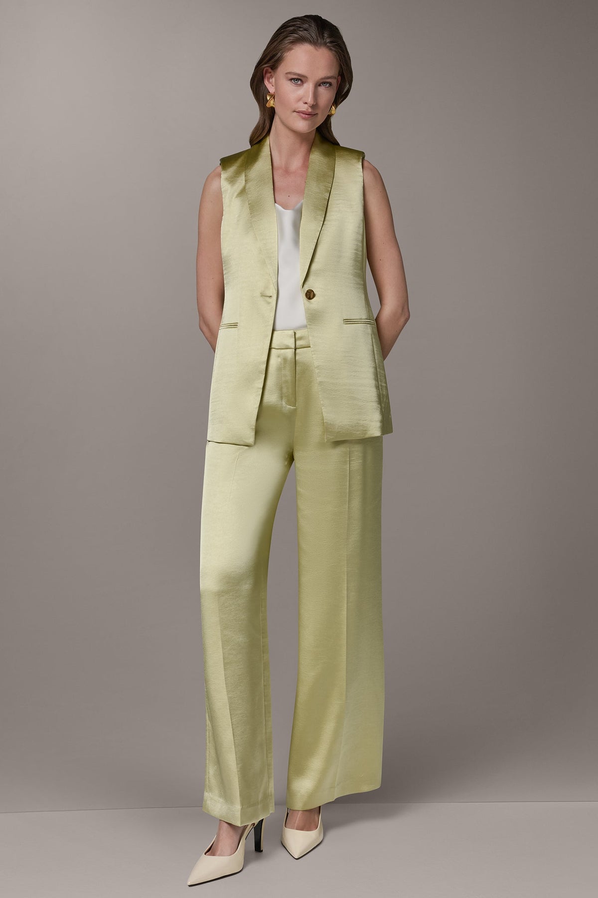 Donna Karan ONE BUTTON SUIT VEST