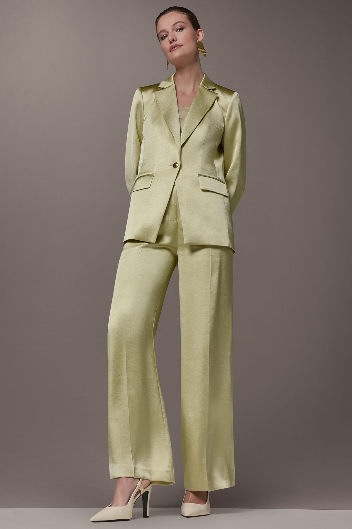 Donna Karan ONE BUTTON SUIT BLAZER