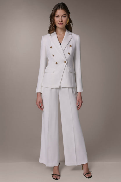 Donna Karan DOUBLE BREASTED PINSTRIPE SUIT BLAZER