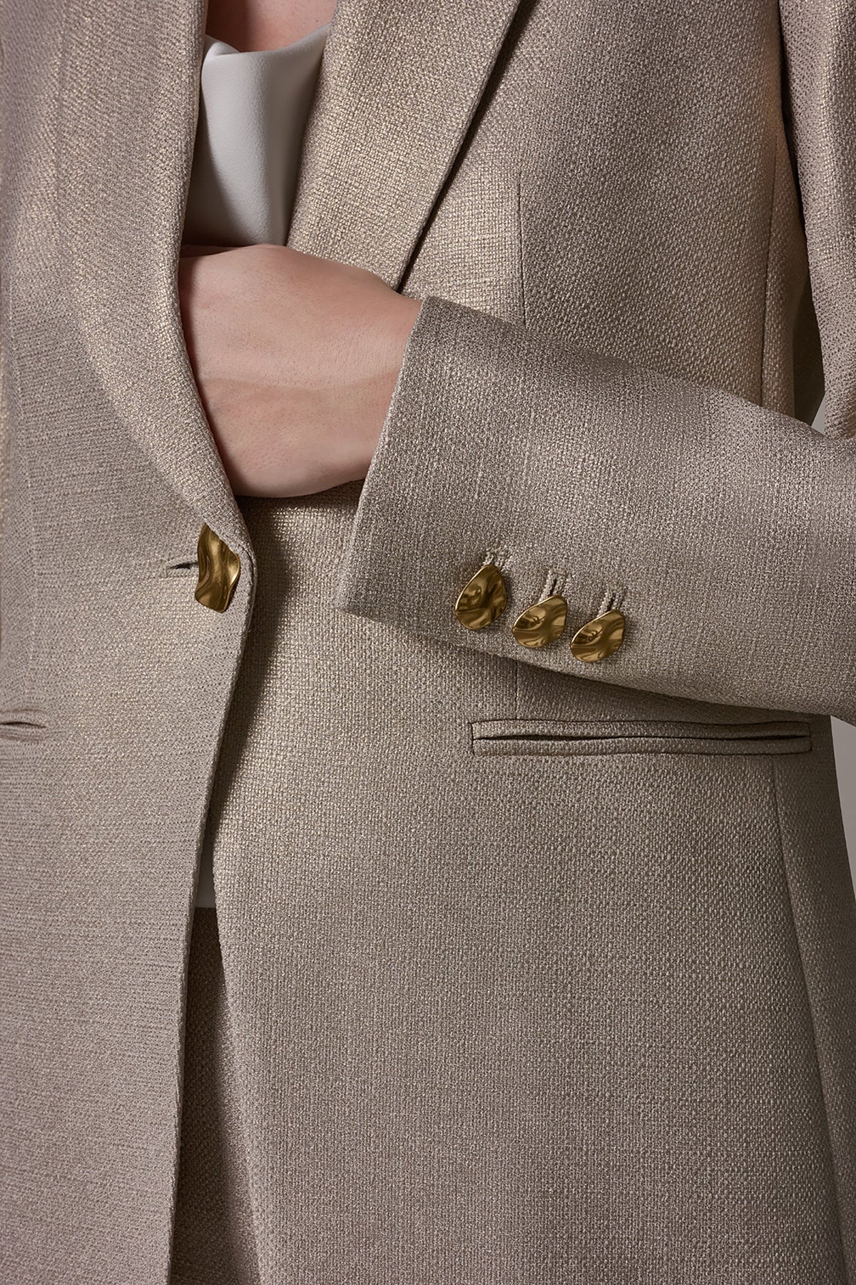 Donna Karan METALLIC SUIT BLAZER