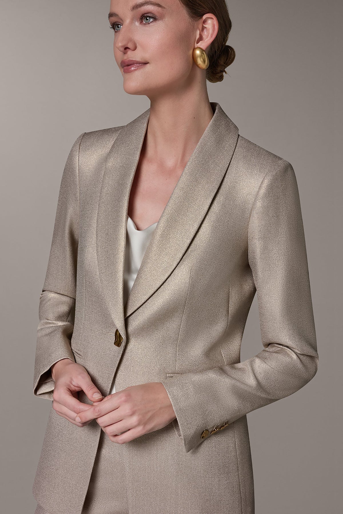 Donna Karan METALLIC SUIT BLAZER