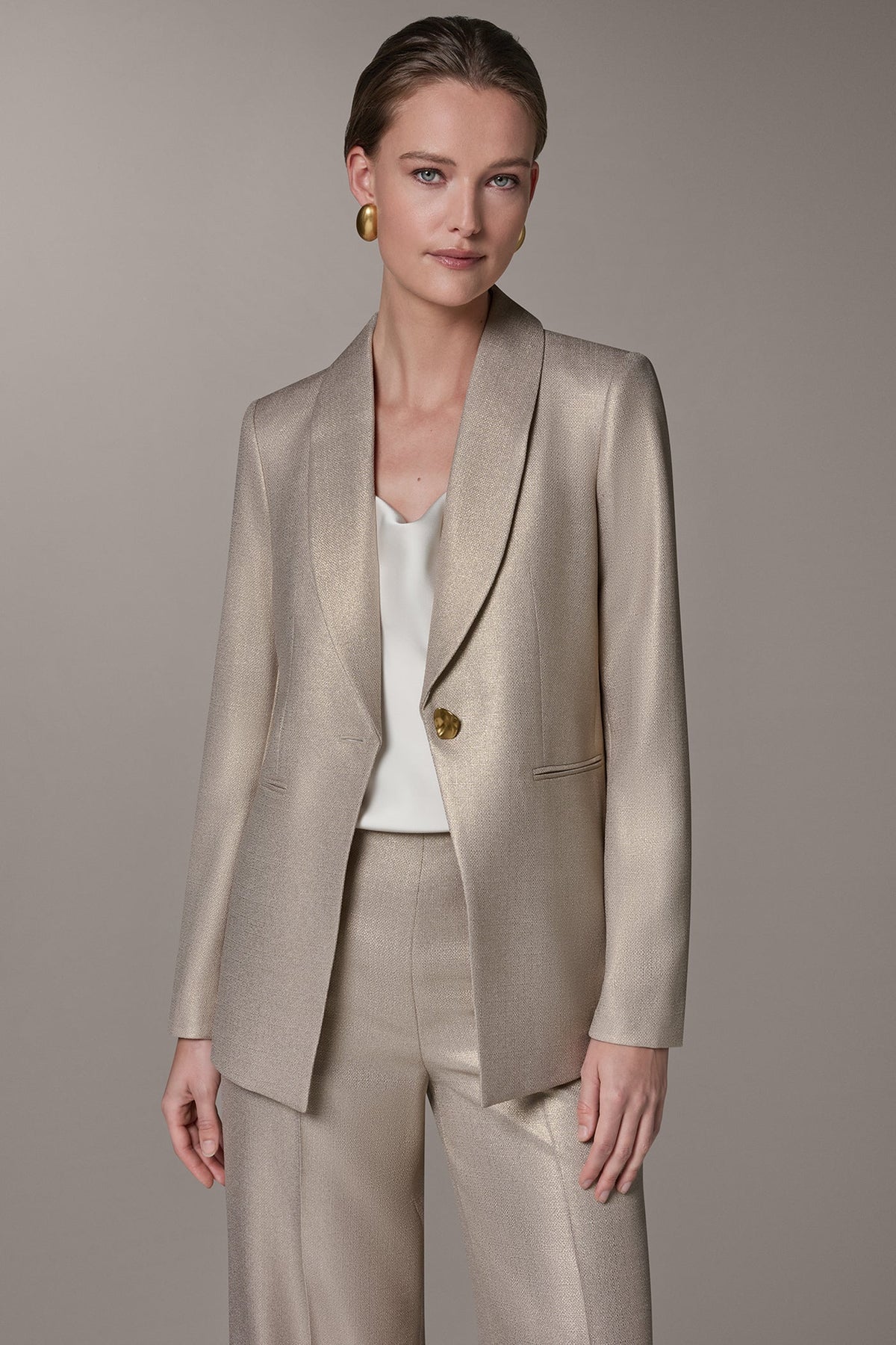 Donna Karan METALLIC SUIT BLAZER