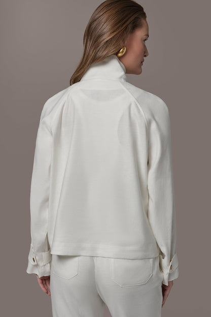 Donna Karan LINEN-BLEND UTILITY JACKET