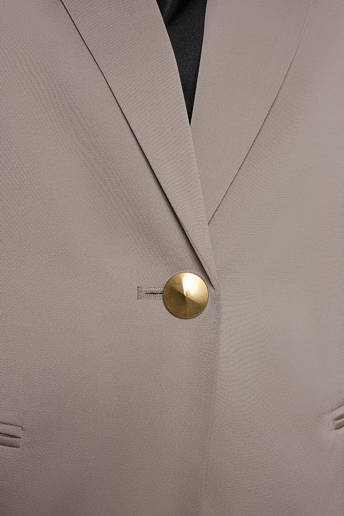 Donna Karan SATIN ONE-BUTTON SUIT BLAZER