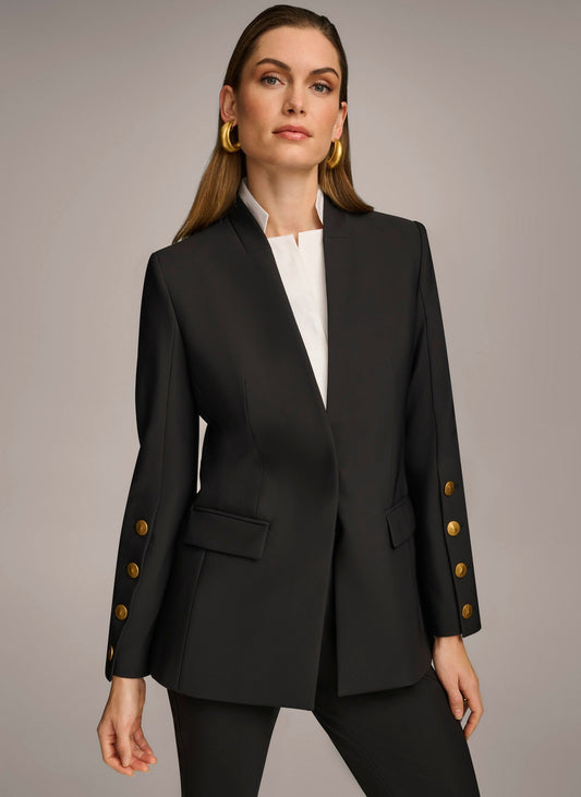 Donna Karan JACKET WITH BUTTON DETAILS ON SLEEVE