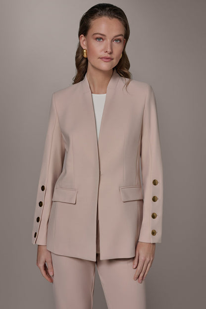 Donna Karan BUTTON SLEEVE SUIT BLAZER