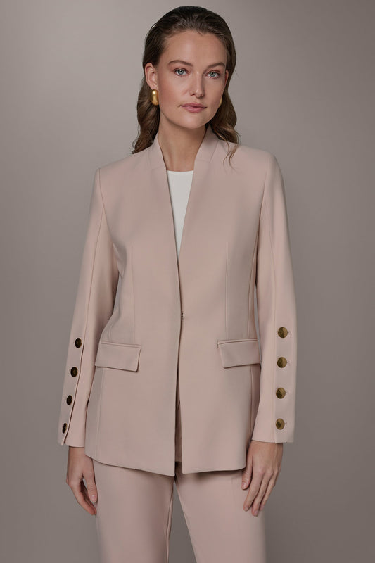 Donna Karan BUTTON SLEEVE SUIT BLAZER
