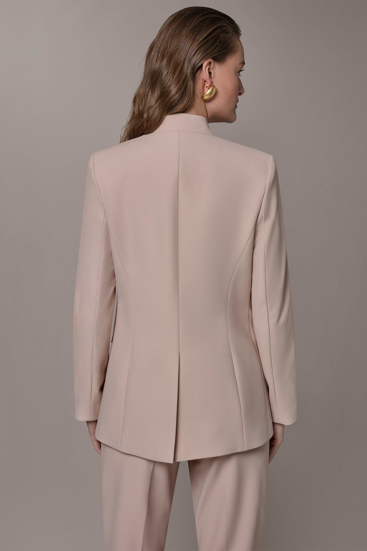 Donna Karan BUTTON SLEEVE SUIT BLAZER
