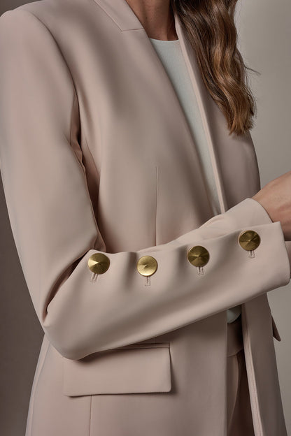 Donna Karan BUTTON SLEEVE SUIT BLAZER