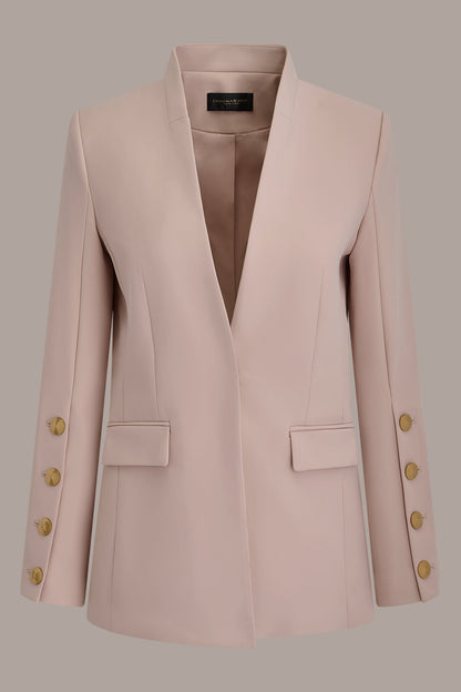 Donna Karan BUTTON SLEEVE SUIT BLAZER