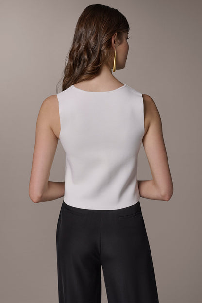 Donna Karan CROPPED SWEATER SUIT VEST