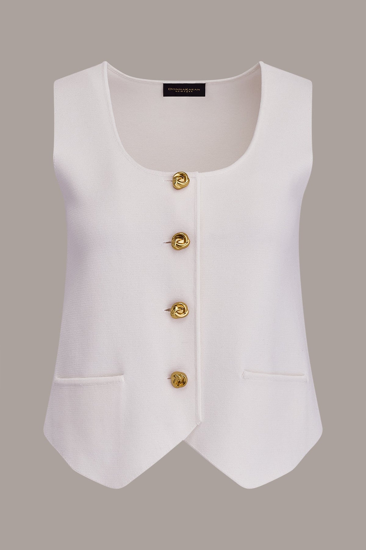 Donna Karan CROPPED SWEATER SUIT VEST