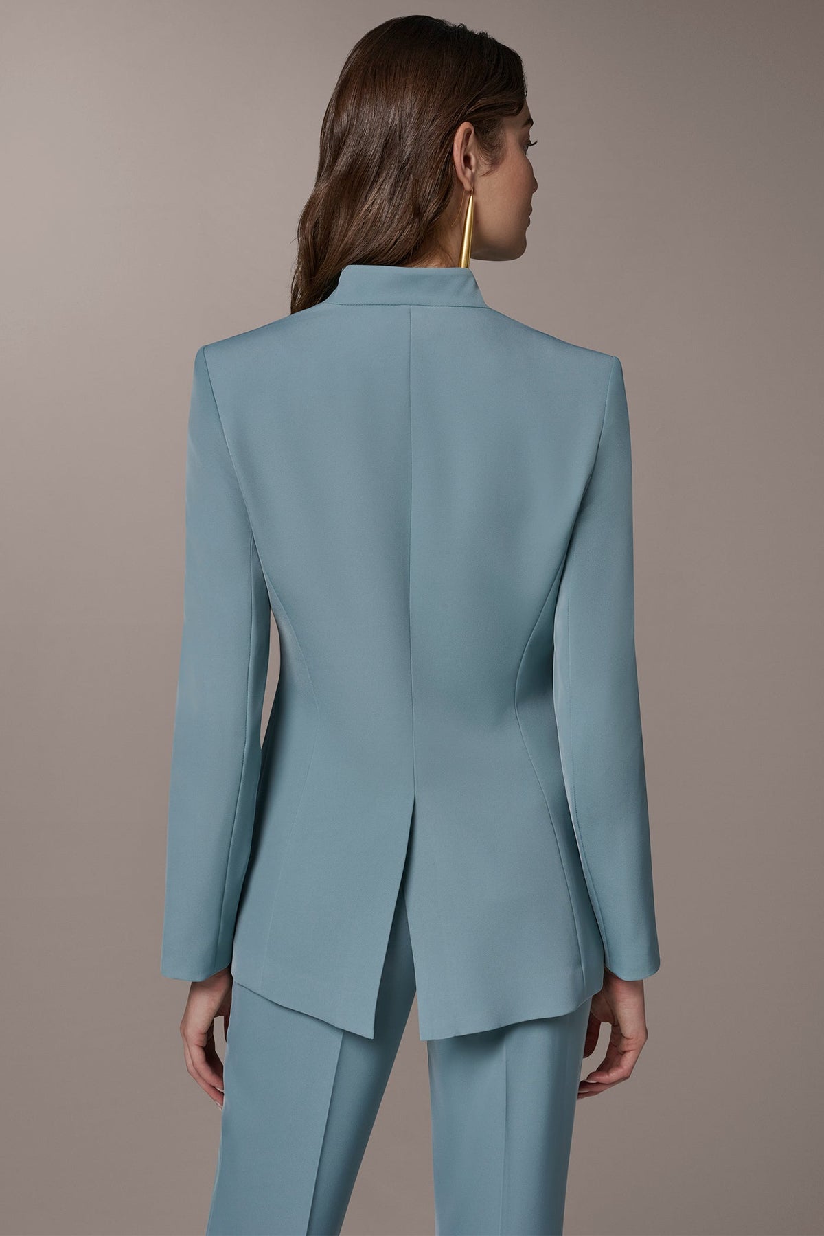 Donna Karan BUTTON SLEEVE SUIT BLAZER