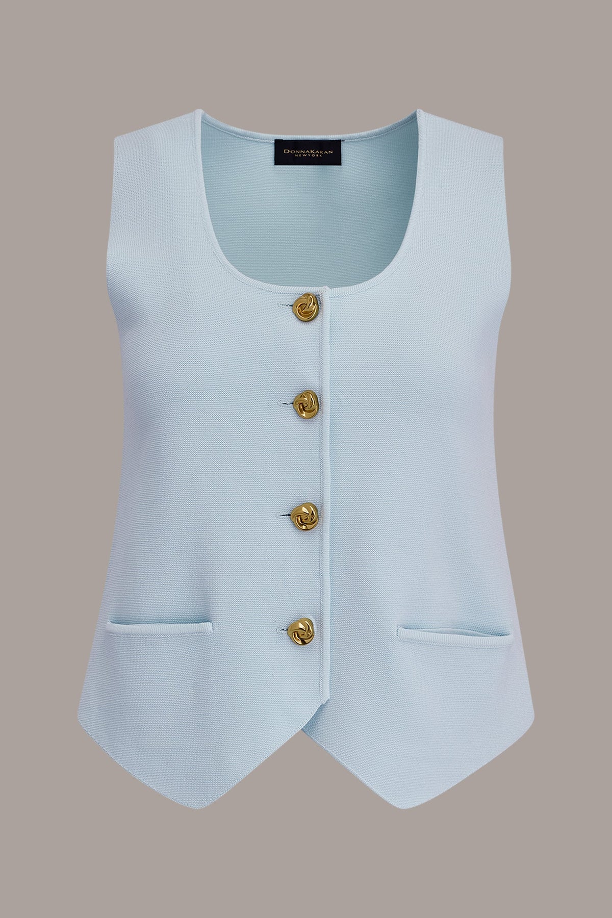 Donna Karan CROPPED SWEATER SUIT VEST