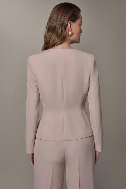 Donna Karan CROPPED WRAP ZIP BLAZER