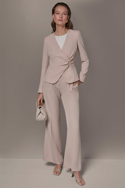 Donna Karan CROPPED WRAP ZIP BLAZER