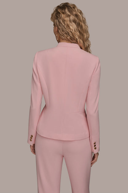 Donna Karan BAR-EMBELLISHED WRAP BLAZER