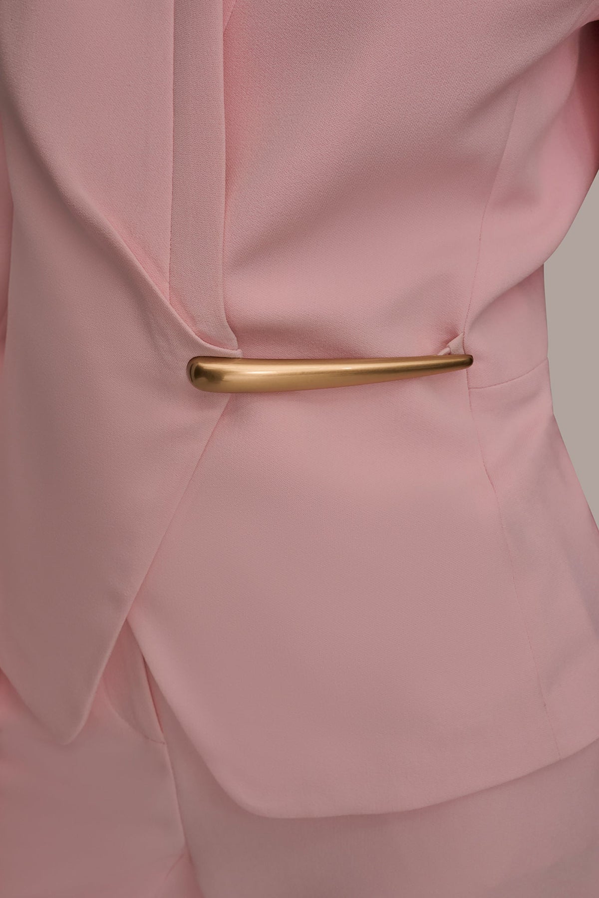 Donna Karan BAR-EMBELLISHED WRAP BLAZER