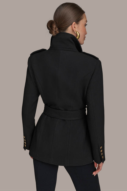 Donna Karan BELTED MILITARY BLAZER