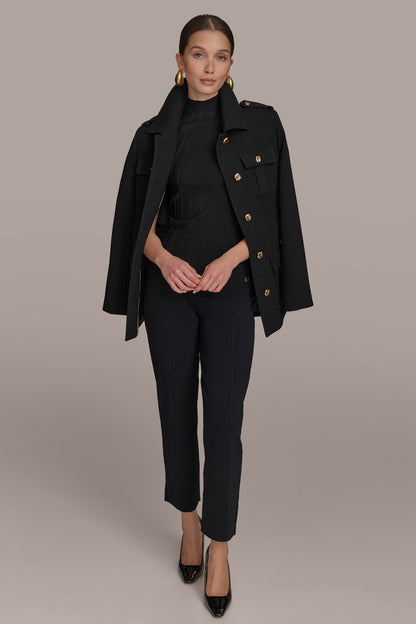 Donna Karan BELTED MILITARY BLAZER