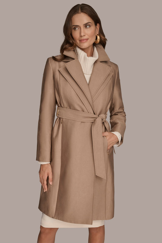 Donna Karan DOUBLE COLLAR TRENCH