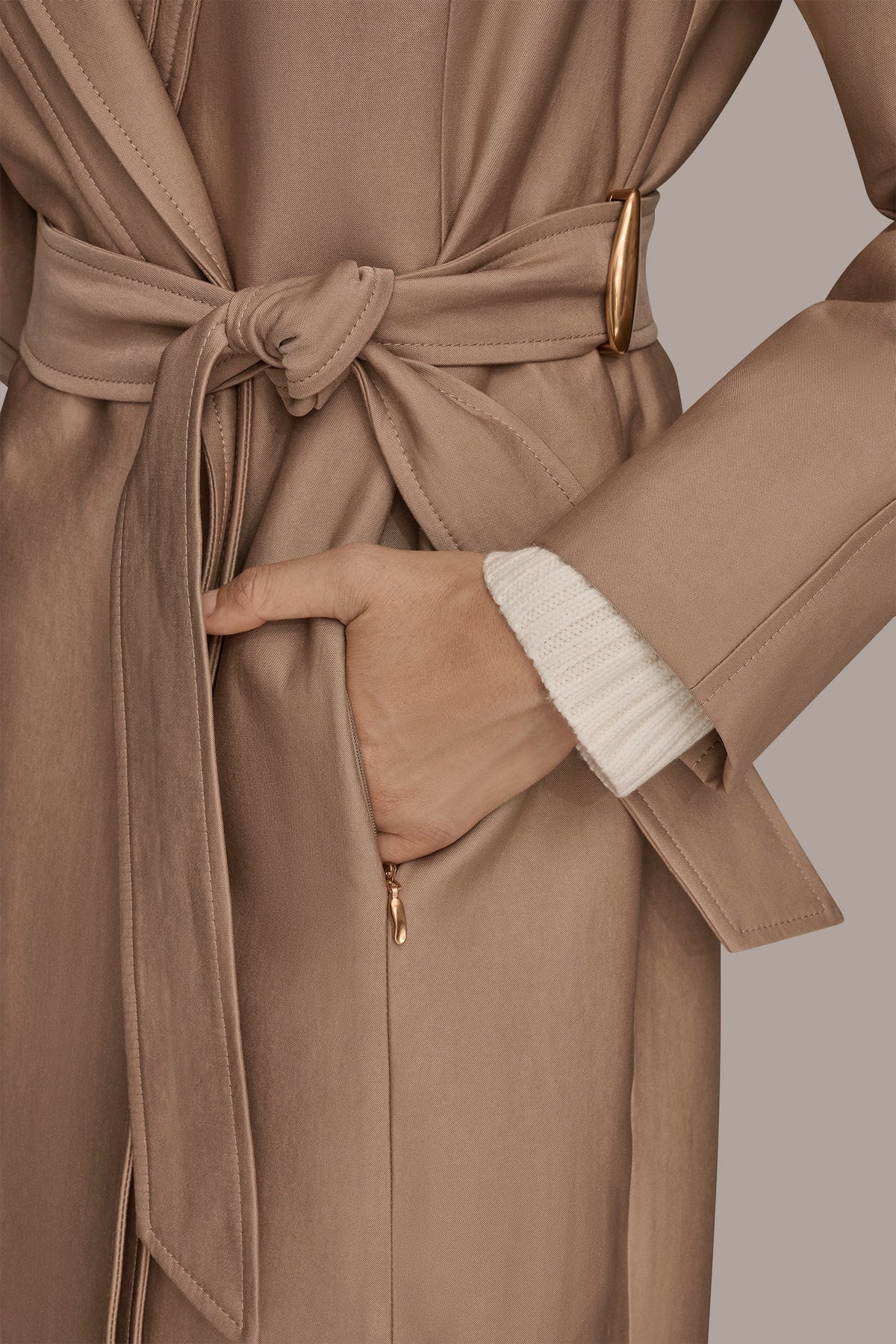 Donna Karan DOUBLE COLLAR TRENCH