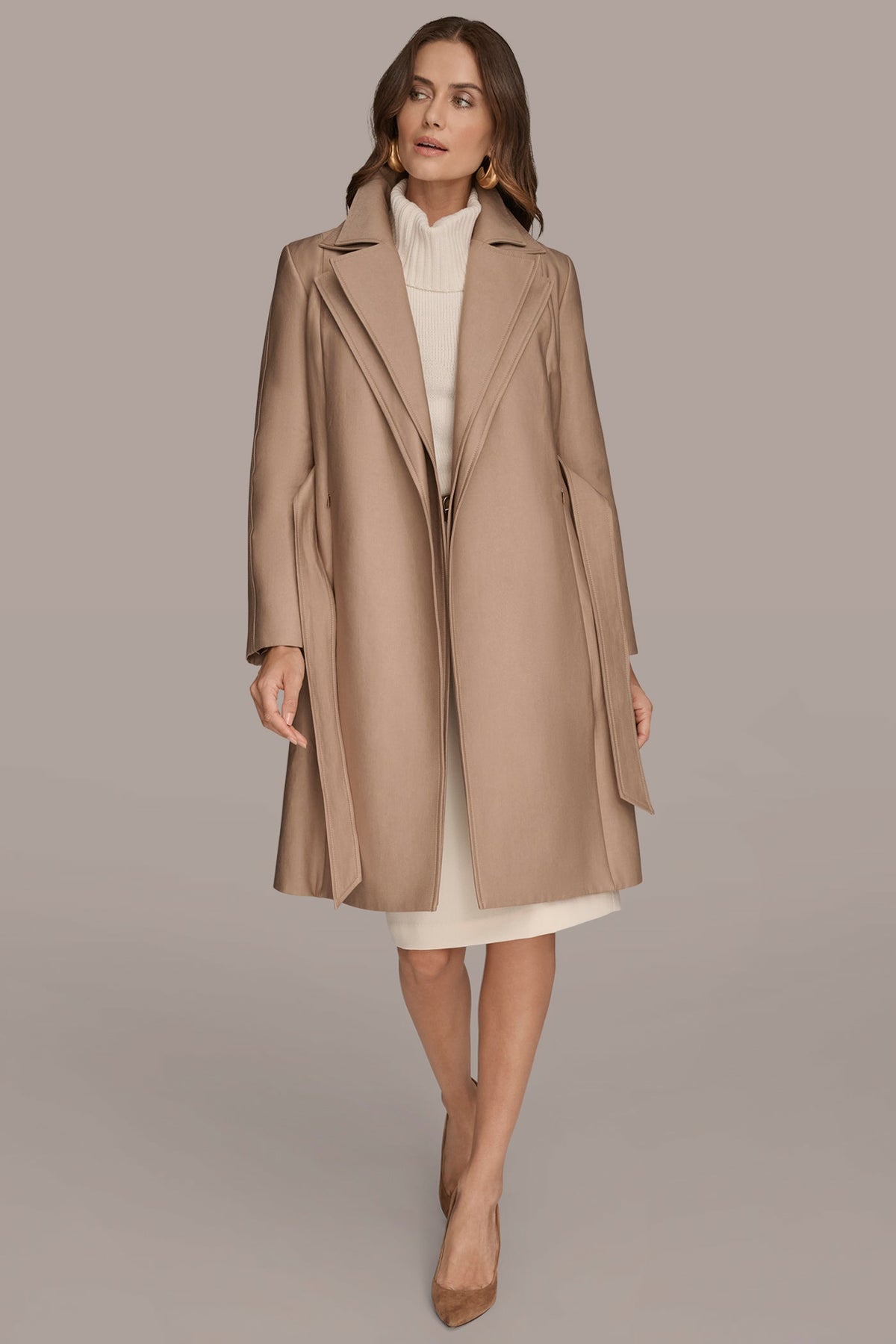 Donna Karan DOUBLE COLLAR TRENCH