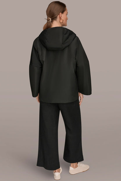 Donna Karan HOODED LIGHT QUILT JACKET