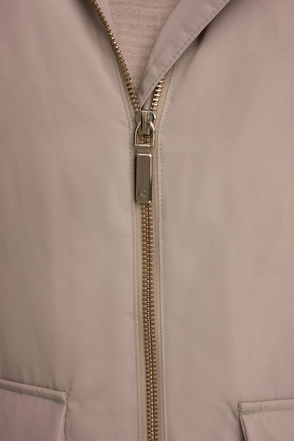 Donna Karan HOODED LIGHT QUILT JACKET