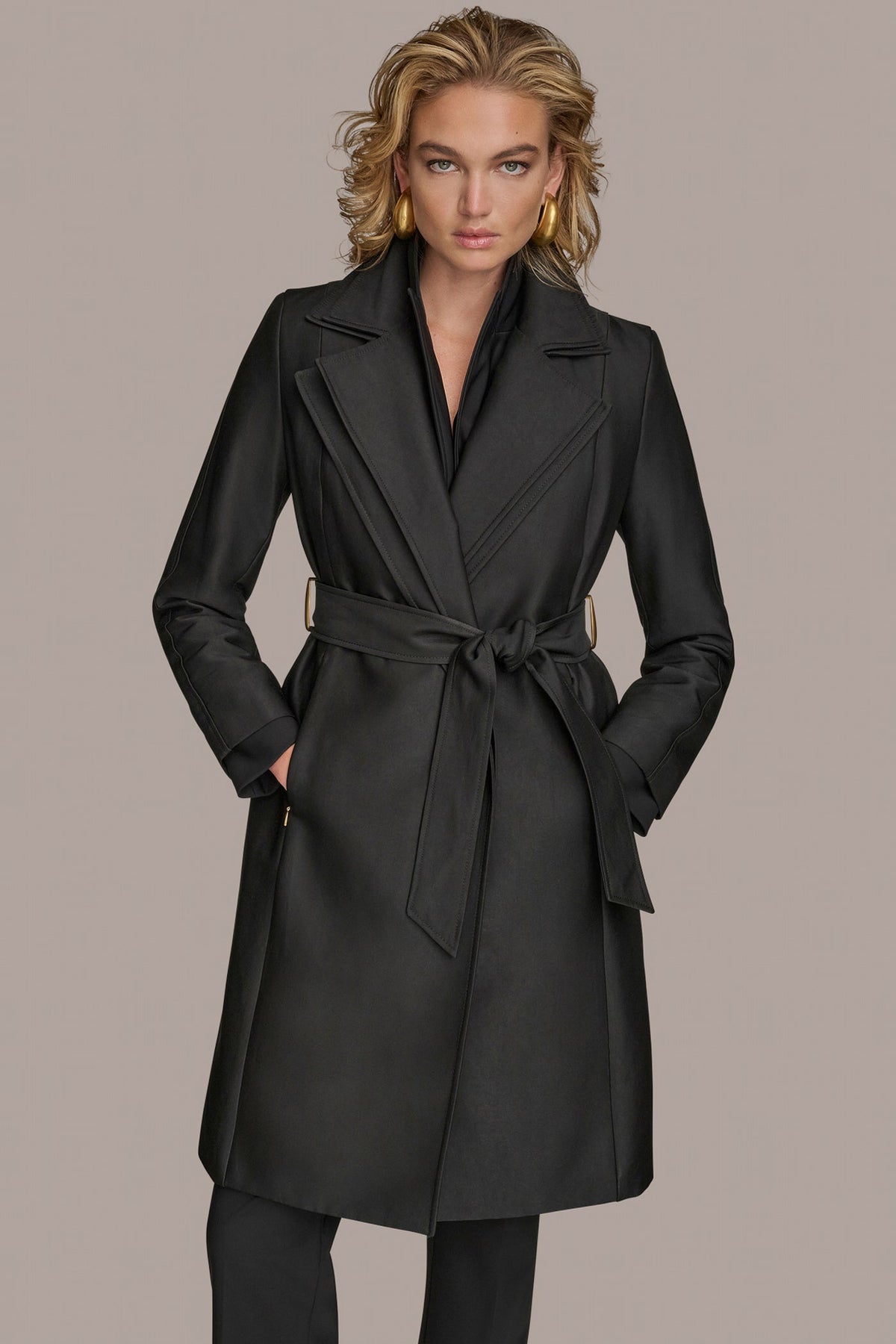 Donna Karan DOUBLE COLLAR TRENCH