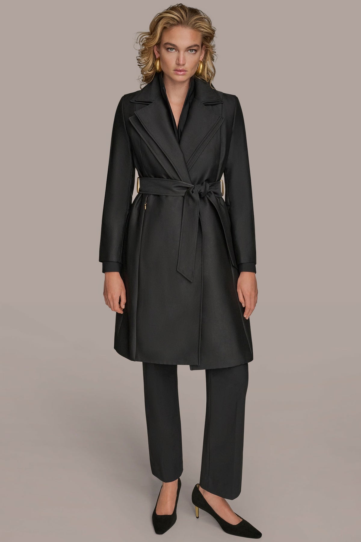 Donna Karan DOUBLE COLLAR TRENCH