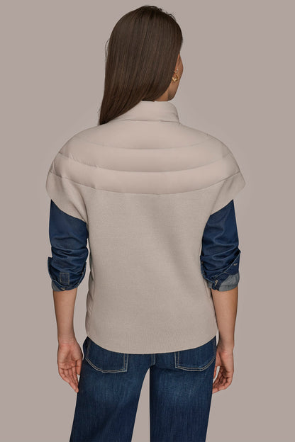 Donna Karan CAP SLEEVE PUFFER VEST