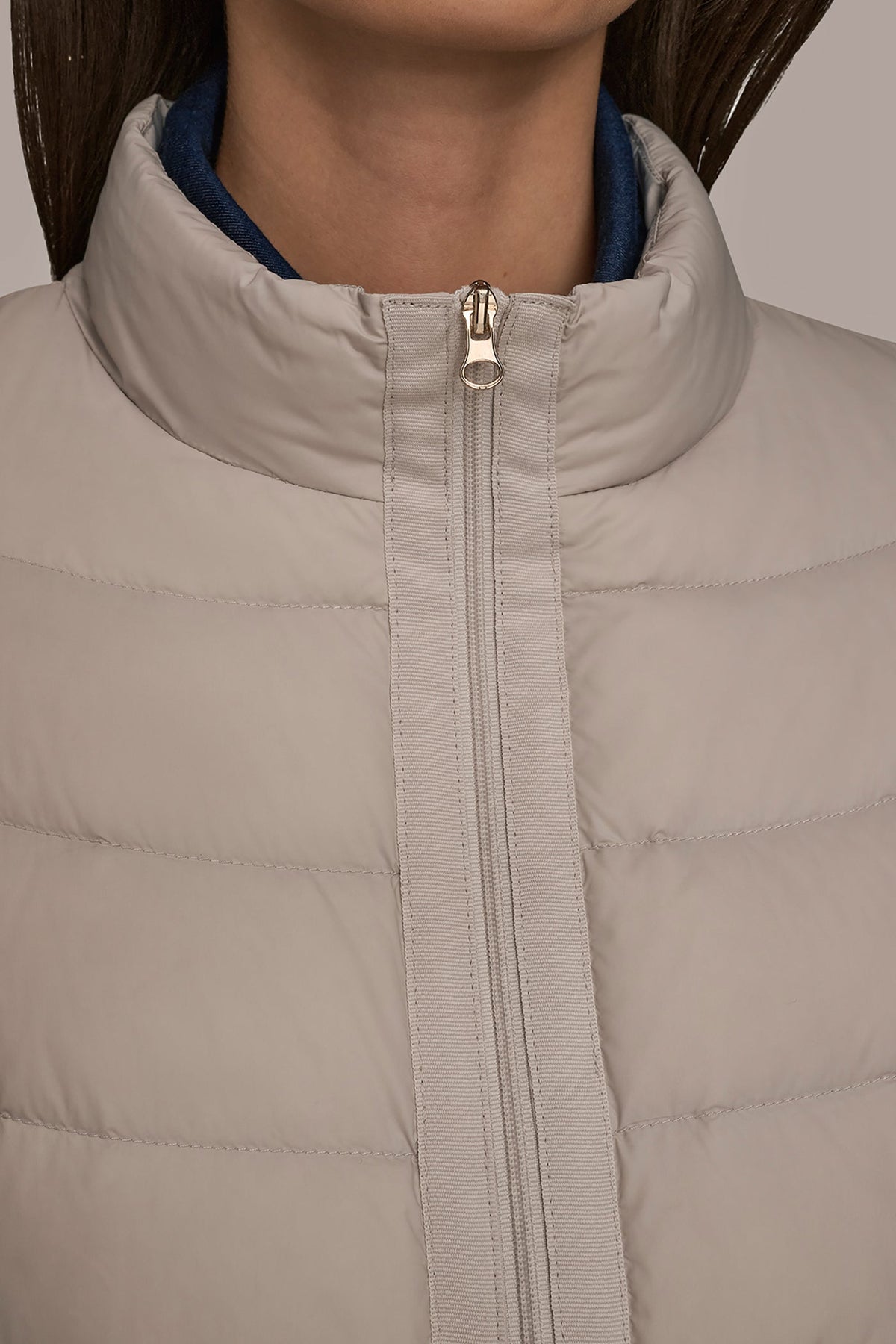 Donna Karan CAP SLEEVE PUFFER VEST