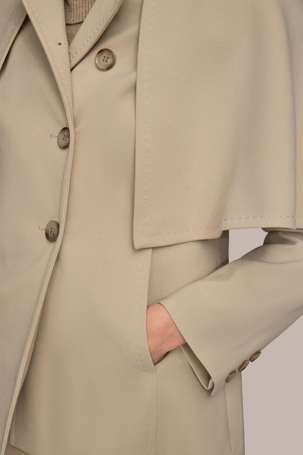 Donna Karan WATER REPELLENT CREPE CAPELET