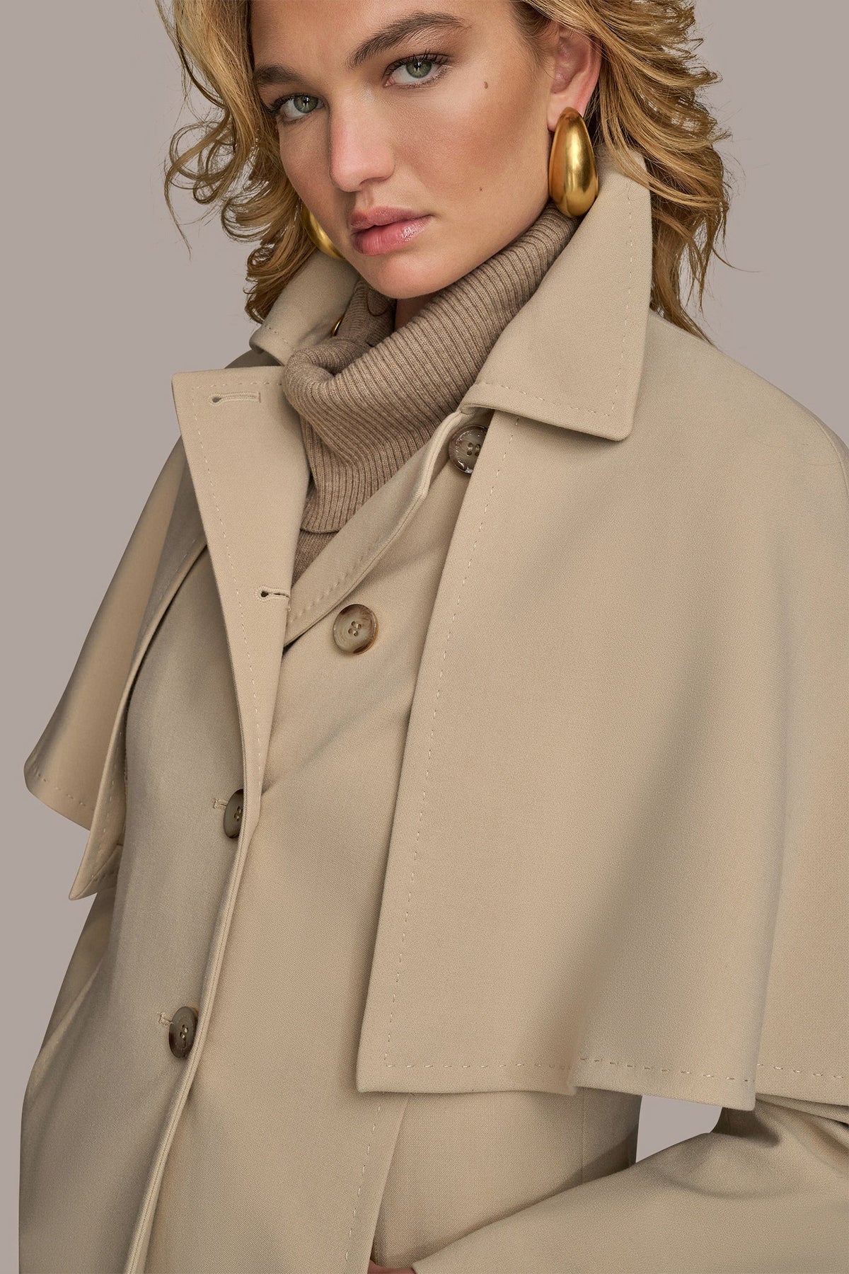 Donna Karan WATER REPELLENT CREPE CAPELET