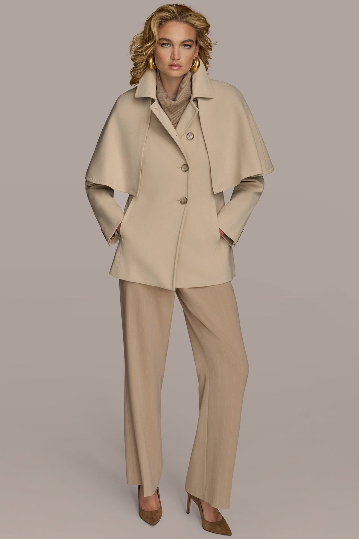 Donna Karan WATER REPELLENT CREPE CAPELET