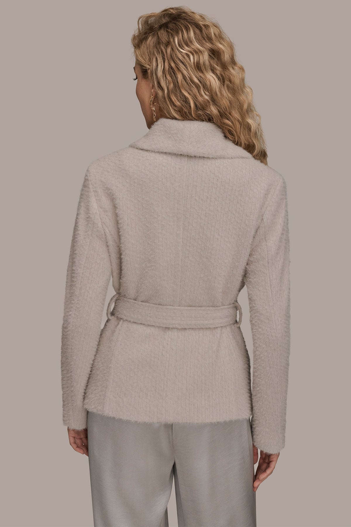 Donna Karan TIE-FRONT WRAP JACKET