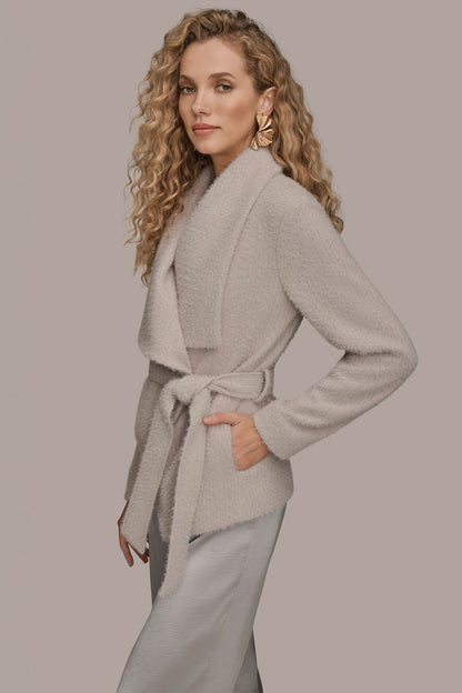 Donna Karan TIE-FRONT WRAP JACKET