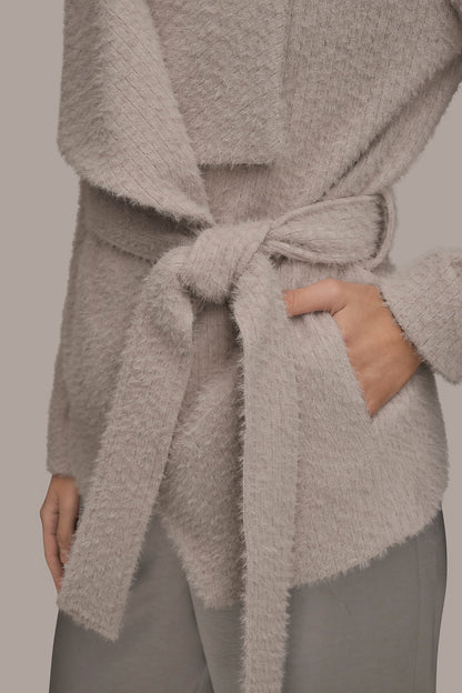 Donna Karan TIE-FRONT WRAP JACKET