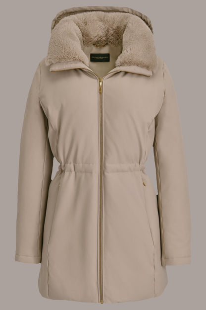 Donna Karan FAUX FUR LINED PUFFER