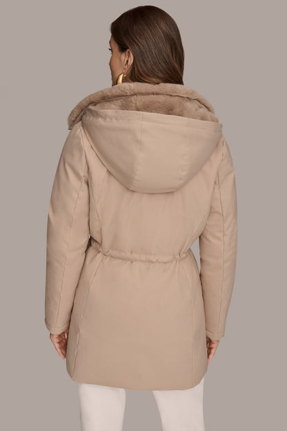 Donna Karan FAUX FUR LINED PUFFER