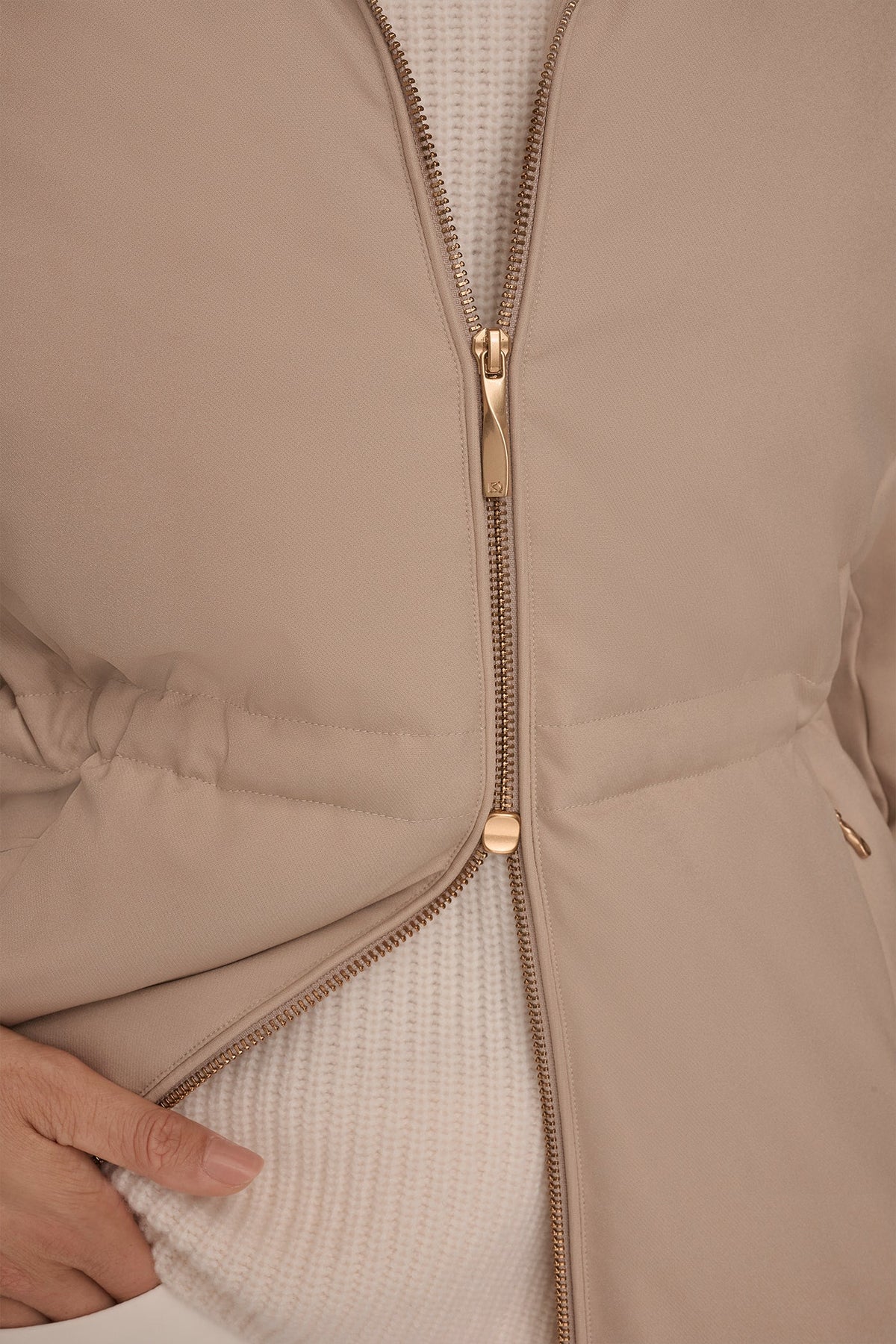 Donna Karan FAUX FUR LINED PUFFER
