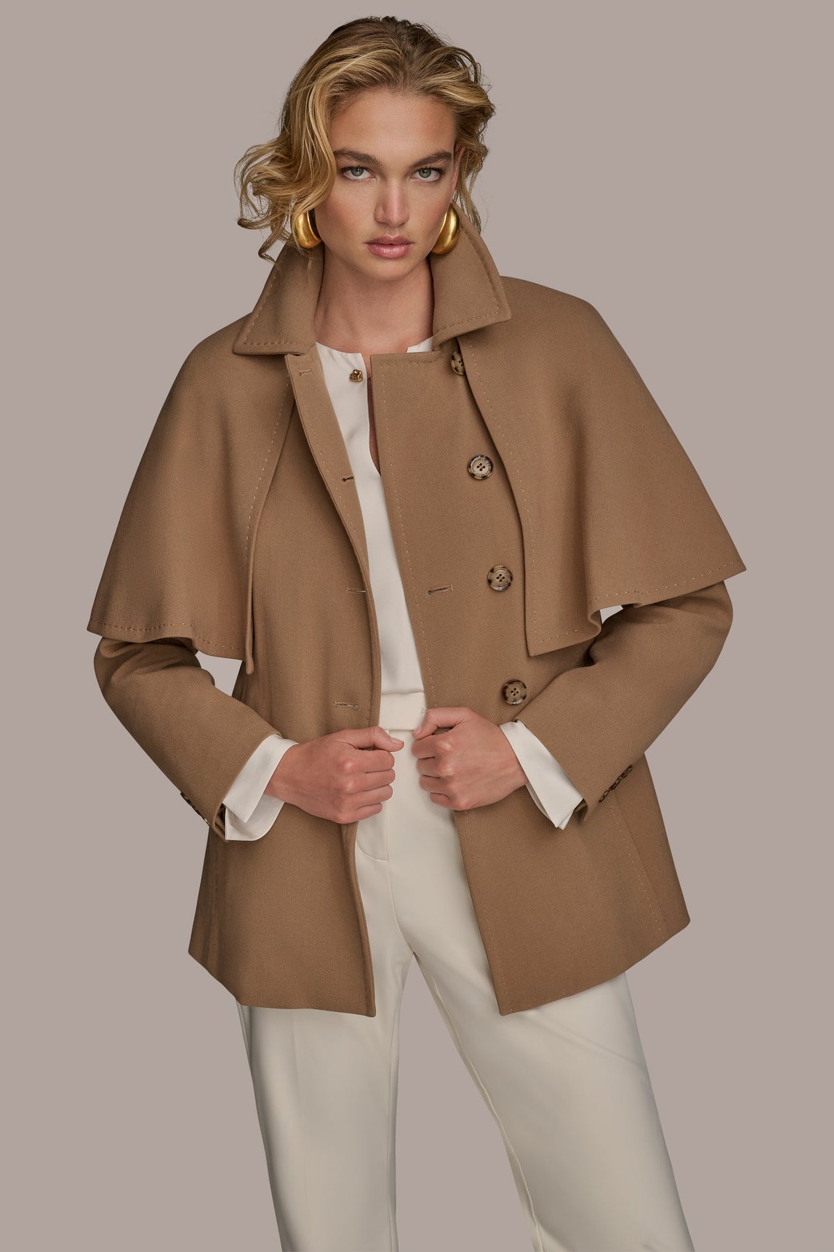 Donna Karan WATER REPELLENT CREPE CAPELET