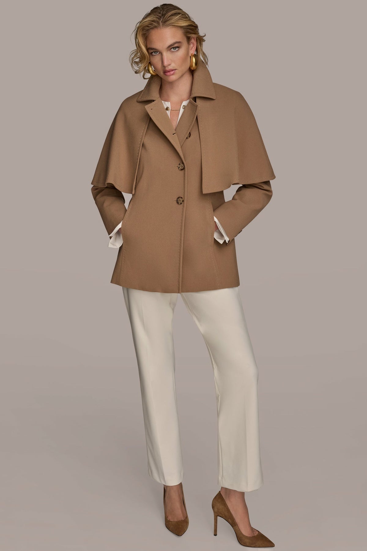 Donna Karan WATER REPELLENT CREPE CAPELET
