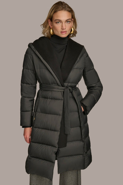 Donna Karan TIE WAIST PUFFER